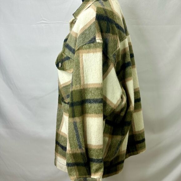 ZARA Wool Blend Plaid Tartan
Overshirt Jacket Shirt button up size S - Picture 9 of 13
